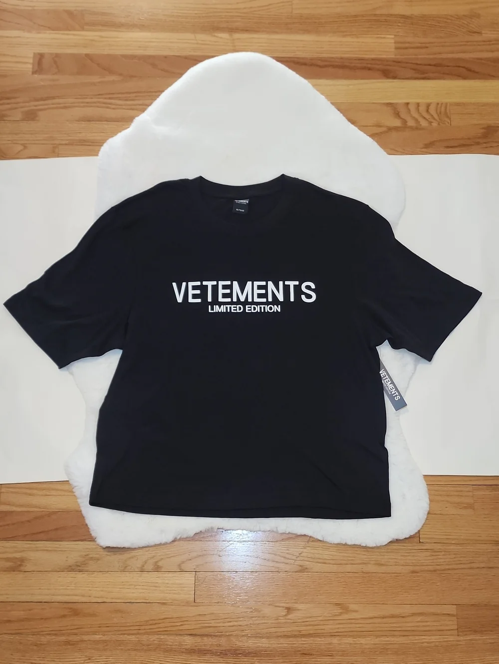 Vetements | Shirts | Vetements Mens Black Tshirt White Logo 